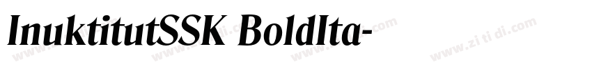 InuktitutSSK BoldIta字体转换